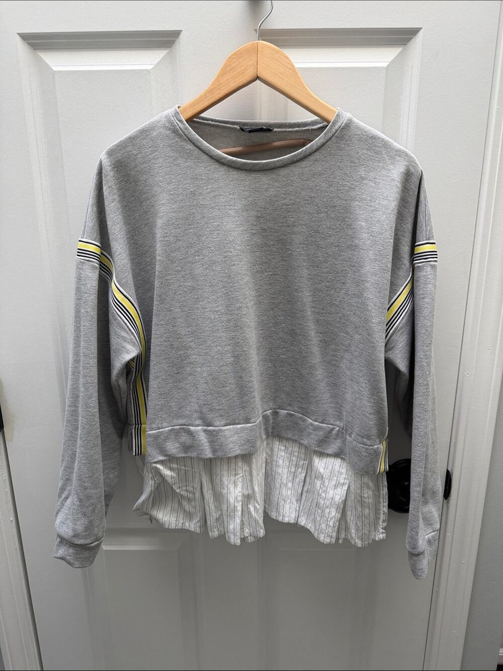 Anthropologie Maeve Heather Gray Pullover Sweatshirt Size S